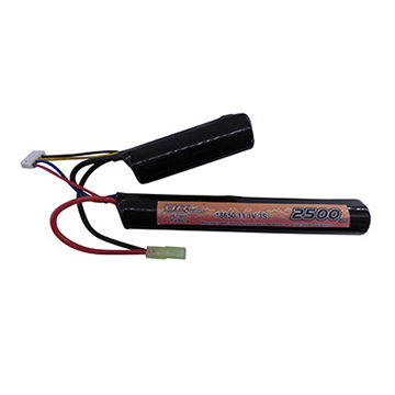11.1V 2,500mAh Li-ion Batteries with15C Discharging Current, Used for Crane Stock Air-soft Gun